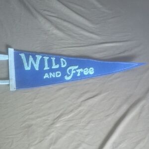 Blue 'Wild and Free' Pennant